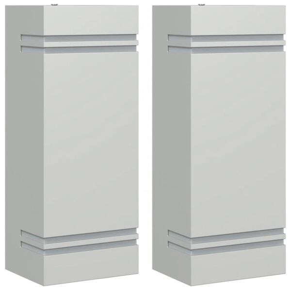 vidaXL Kinkiety zewnętrzne, 2 szt. srebrne, stal nierdzewna