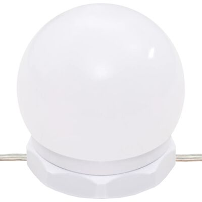 vidaXL Toaletka z oświetleniem LED, biała, 130x50x132,5 cm