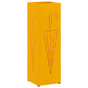 vidaXL Stojak na Parasol Deszczowy Musztardowy 15,5 x 15,5 x 49 cm