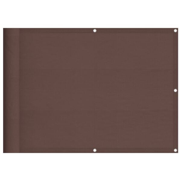 vidaXL Parawan balkonowy, brązowy, 75x800 cm, 100% poliester Oxford