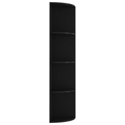 vidaXL Stojąca szafka ścienna narożna, czarna, 40x41,5x180 cm, płyta