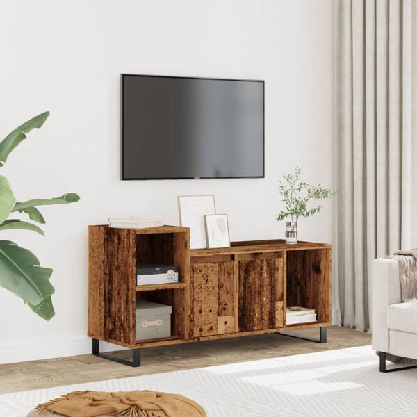 vidaXL Szafka pod TV, stare drewno, 100x35x55 cm