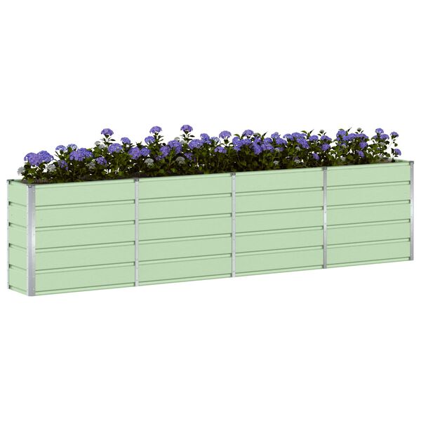 vidaXL Donica Zielony 160 x 40 x 75 cm Stal