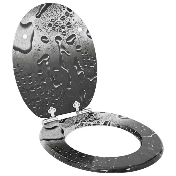 vidaXL Deska toaletowa 2 pcs Szary 44 x 38 cm Płyta MDF