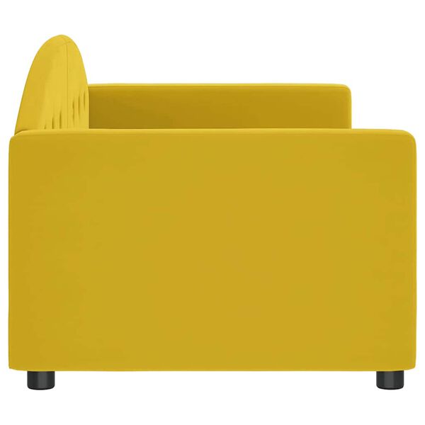 vidaXL Sofa z funkcją spania, ż&oacute;łta, 80x200 cm, obita aksamitem