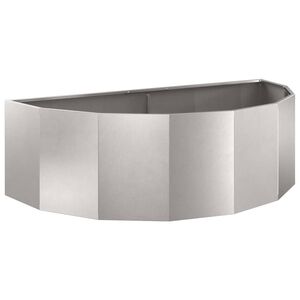 vidaXL Donica Srebrny 120 x 60 x 35 cm Stal nierdzewna