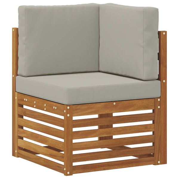 vidaXL Sofa narożna na zewnątrz Lite Drewno Akacji Naturalny