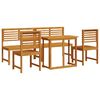vidaXL Zestaw Bistro Ogrodowego 5 pcs Brązowy Lite Drewno Akacji