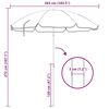 vidaXL Parasol plażowy Niebieski 263 x 263 x 272 cm Poliester i Metal
