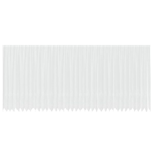 vidaXL Firanka Koronkowa z zasłonami Biały 220 x 900 cm Poliester