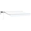 vidaXL Ręczny ramowy zewnętrzny markizowy z LED Biały 3,5 x 2 m