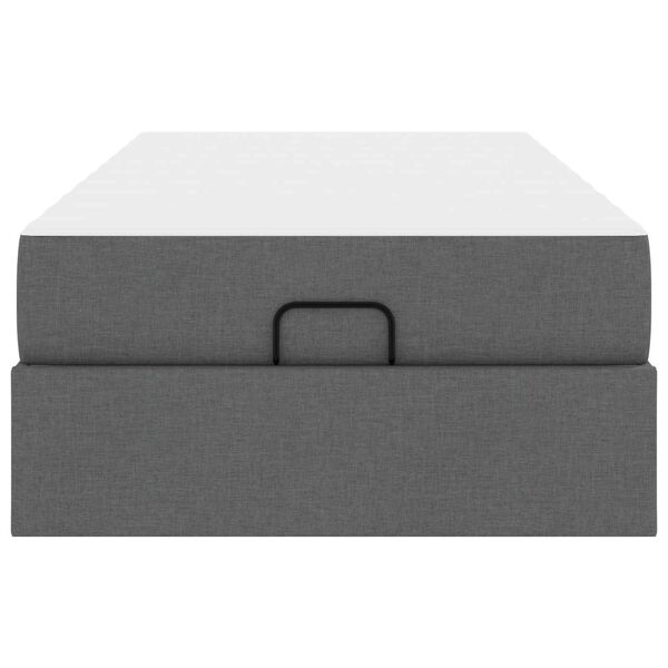 vidaXL Rama ł&oacute;żka z materacem 2 pcs Przygaszony Szary tkanina