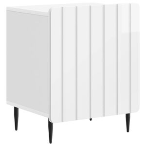 vidaXL Szafka Nocna Biały wysoki połysk 43 x 34,5 x 52 cm