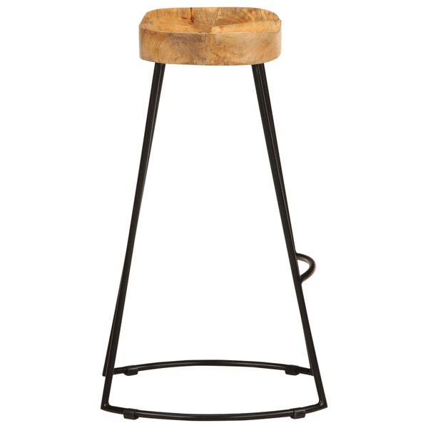 vidaXL Stołki barowe, 2 szt., lite drewno mango