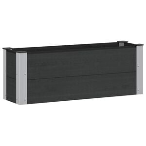 vidaXL Podniesiona rabata ogrodowa Czarny 100 x 30 x 36 cm