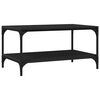 vidaXL Stolik kawowy Czarny Dąb 82 x 50 x 40 cm Drewno inżynieryjne