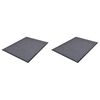 vidaXL Wycieraczki z PVC, 2 szt., szare, 90 x 60 cm