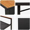 vidaXL Zestaw do jadalni w ogrodzie 9 pcs Czarny polirattan