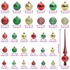 vidaXL Zestaw Bombek Choinkowych 120 pcs Wielokolorowe