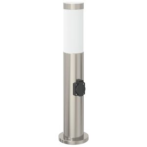 vidaXL Słupek oświetleniowy z gniazdem 50 cm, stal nierdzewna IP44