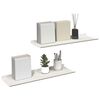 vidaXL P&oacute;łka wisząca 2 pcs Biały 60 x 18 x 2,5 cm Stal