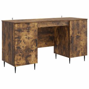 vidaXL Biurko Dąb wędzony 142,5 x 50 x 75 cm Drewno inżynieryjne