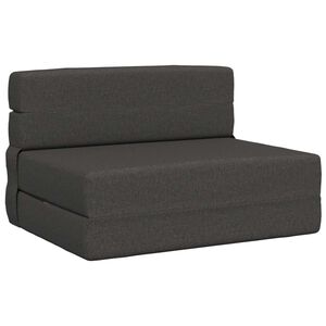 vidaXL Składana Sofa Ł&oacute;żko ciemnoszary 70 x 72 x 60 cm tkanina