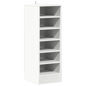 vidaXL Szafka na buty, biała, 31,5x35x90 cm, materiał drewnopochodny