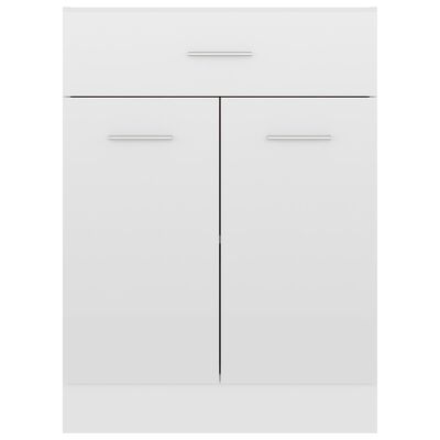 vidaXL Szafka z szufladą, wysoki połysk, biala, 60x46x81,5 cm