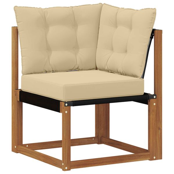 vidaXL Zestaw sof na zewnątrz z poduszką 8 pcs Naturalny i Beżowy