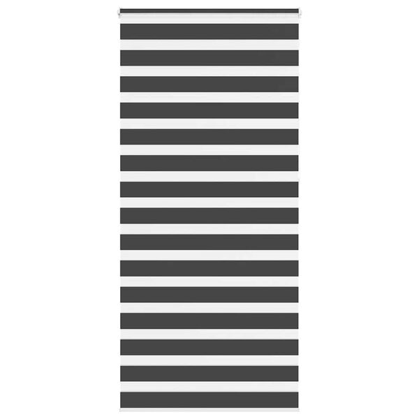 vidaXL Roleta zebra, czarna, szerokość tkaniny 95,9 cm, poliester