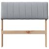 vidaXL Tapicerowane wezgłowie Jasnoszary 75 cm Lite drewno sosnowe