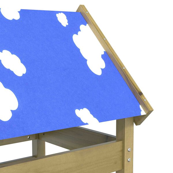 vidaXL Wieża zabaw Brązowy 85 x 52,5 x 239 cm Drewno impregnowane lite