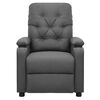 vidaXL Podnoszony fotel masujący, jasnoszary, tkanina