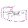 vidaXL Rama ł&oacute;żka z wezgłowiem, woskowy brąz, 90x200 cm, sosnowa