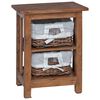 vidaXL Stolik boczny Brązowy 38 x 28 x 50 cm Lite drewno mahoniowe