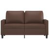 vidaXL 2-osobowa sofa, brązowa, 120 cm, obita sztuczną sk&oacute;rą