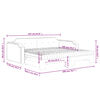 vidaXL Sofa rozsuwana z materacami, jasnoszara, 100x200 cm, tkanina
