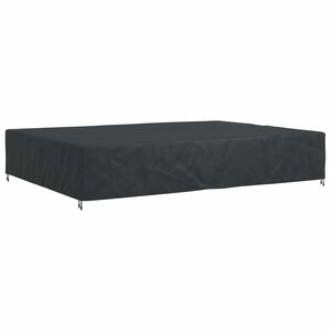 vidaXL Pokrowiec na meble Gładki Czarny 350 x 260 x 90 cm 210D