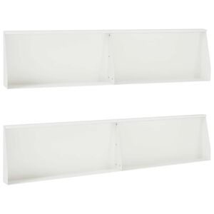 vidaXL Mur oporowy 4 szt. 100 x 12 x 30 cm Stal Biały