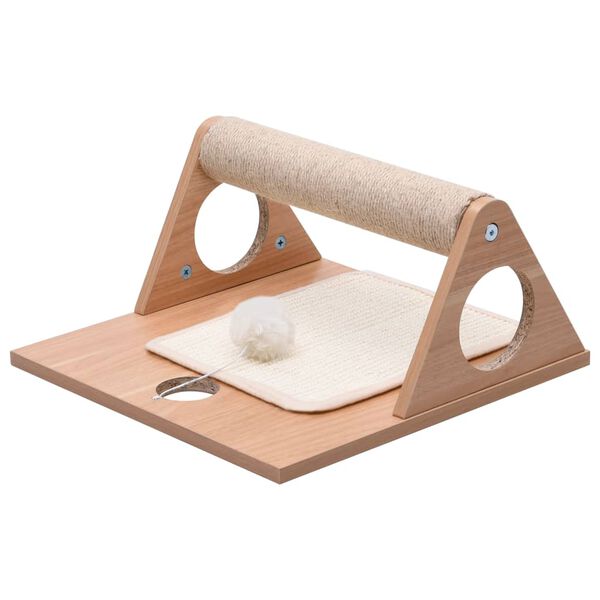 vidaXL Trójkątny drapak dla kota, z sizalowymi matami, 40 cm