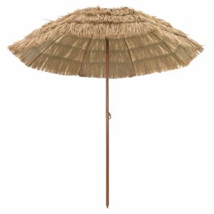 vidaXL Parasol plażowy Naturalny 255 x 255 x 255 cm Poliester i Stal