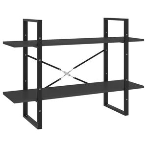 vidaXL 2-poziomowy regał na książki, szary, 100x30x70 cm