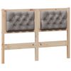 vidaXL Zagł&oacute;wek Inny Brązowy i taupe 135 cm Lite drewno sosnowe