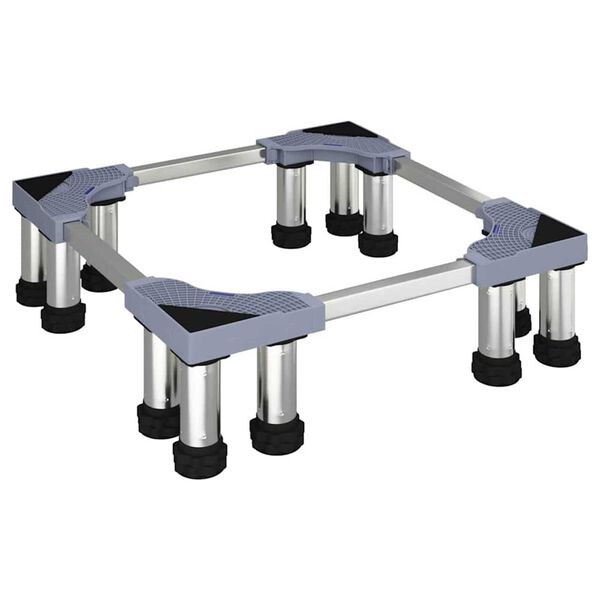 vidaXL Podstawa pod pralkę Szary 67 x 67 x 21.5 cm Metal