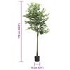 vidaXL Sztuczne drzewo Ficus 756 liści 170 cm zielone
