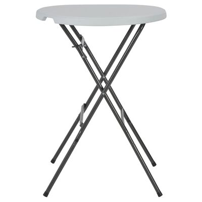 vidaXL Składany stolik barowy, biały, 80 x 110 cm, HDPE