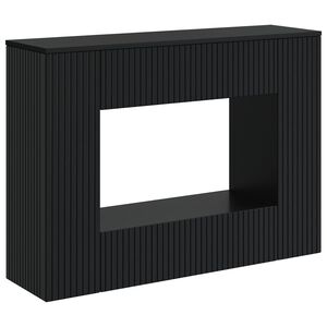 vidaXL Konsola Paski Czarny 101 x 29 x 74 cm Drewno inżynieryjne