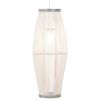vidaXL Lampa wisząca, biała, wiklinowa, 40 W, 23x55 cm, owalna, E27