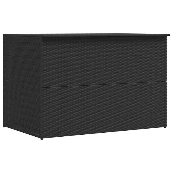 vidaXL Skrzynia ogrodowa, czarna, 150 x 100 x 100 cm, rattan PE